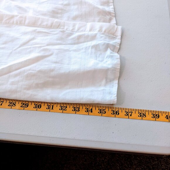 Lane Bryant Women's Shirt Dress / Tunic, White, semi-sheer fabric with pockets - Picture 7 of 13